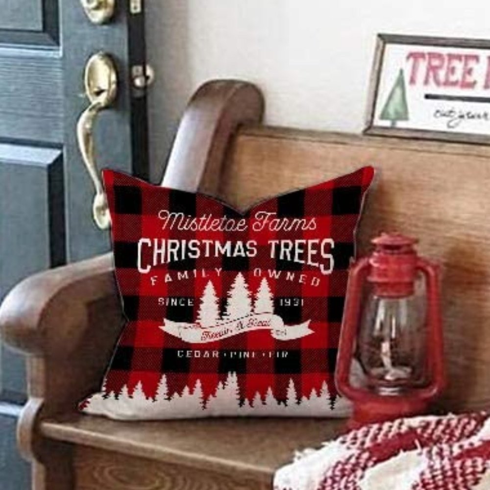 Mistletoe Farms Buffalo Check Christmas Pillow Cover